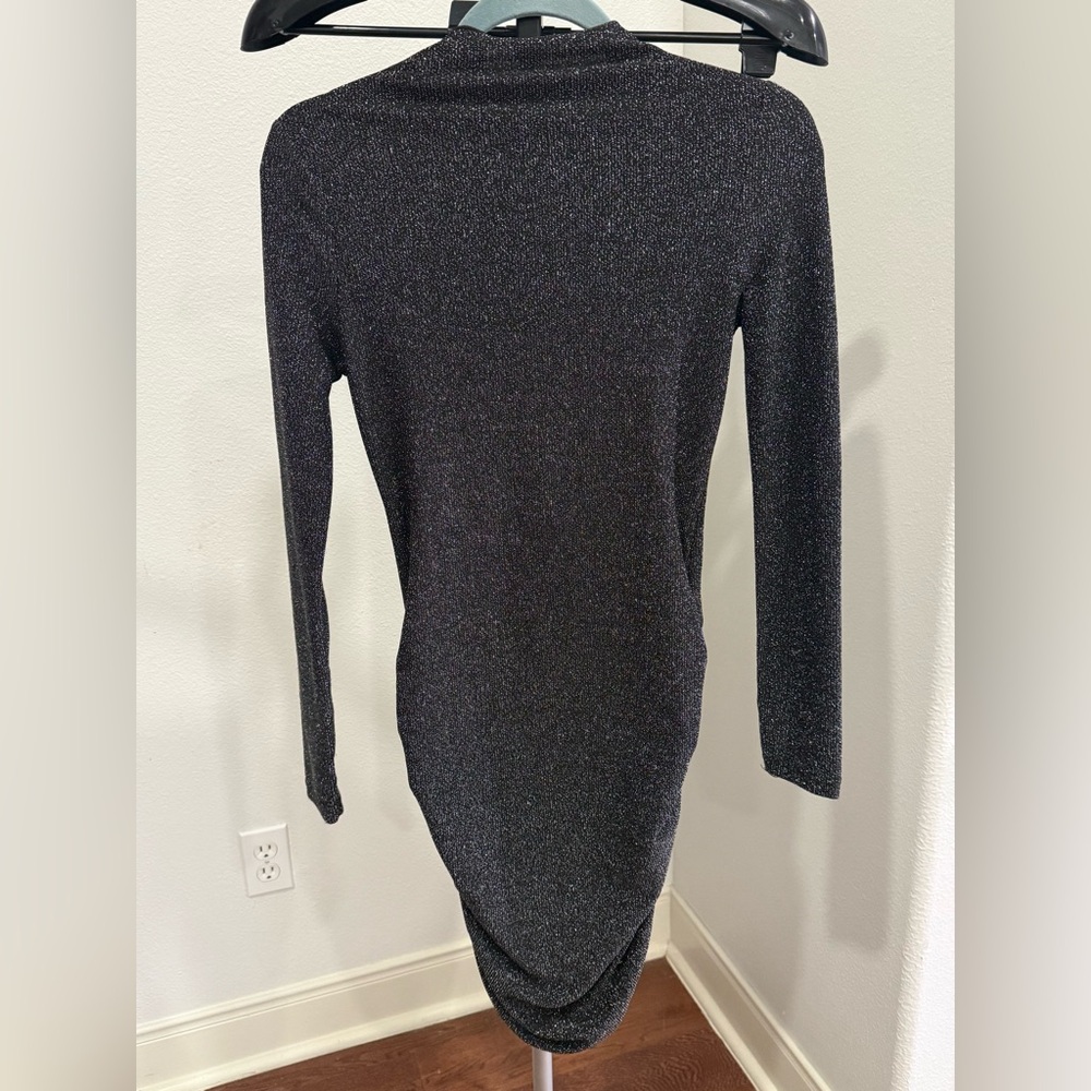 SHEIN Mock Neck Glitter Bodycon Dress Size 4 Small